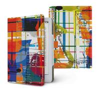 Lukery Funda para 7"/6.8" Kindle Paperwhite, PU Estuche con Correa de Mano, Carcasa Protectora Soporte Tapa Vertical, Funda Universal para eReaders de 6.8 y 7 Pulgadas (Graffiti 9)