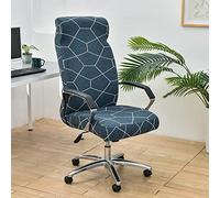 Lukery Funda para Silla de Oficina Elástica, Cubierta de Silla Oficina Patrón Elegante Suave Removible Lavable Funda para Silla Giratoria Respaldo Alto Universal (Puentes del Mundo,M)