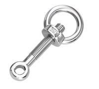 Lukery Hembrillas de elevación y tuercas de ojo M20,fabricados en acero inoxidable 304,cáncamos con tuercas de anillo (M20 x 130 mm)