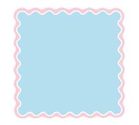 Lukery Tapete de Mahjong,Tapete Juegos de Mesa Borde Ondulado Sin Arrugas Antideslizante y Reducción de Ruido, Suave y Resistente al Desgaste Multiusos Portátil (Azul Claro + Rosa,600x600mm)