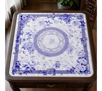 Lukery Tapete de Mahjong, Tapete Juegos de Mesa Sin Arrugas Antideslizante y Reducción de Ruido, Suave y Resistente al Desgaste Multiusos Portátil 800x800mm Estilo Chino (Flor de peonía)