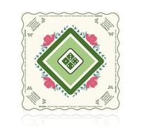 Lukery Tapete de Mahjong, Tapete Juegos de Mesa Sin Arrugas Antideslizante y Reducción de Ruido, Suave y Resistente al Desgaste Multiusos Portátil Borde Ondulado (Flor Rosa,600x600mm)