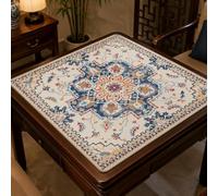 Lukery Tapete de Mahjong, Tapete Juegos de Mesa Sin Arrugas Antideslizante y Reducción de Ruido, Suave y Resistente al Desgaste Multiusos Portátil para Aprendizaje (Estilo étnico,800x800mm)