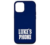 Luke's Phone Luke Nombre Personalizado Blanco Azul Carcasa para iPhone 12/12 Pro