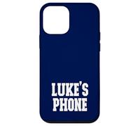 Luke's Phone Luke Nombre Personalizado Blanco Azul Carcasa para iPhone 12 mini