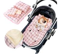 Lukhmelf Almohadilla para Cochecito de Mascotas, Parte Inferior Antideslizante, extraíble y Lavable, Juego de Almohada y Almohada (Rosa)