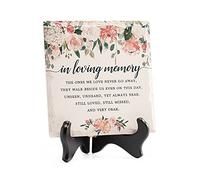 LukieJac Sympathy Gifts for Memorial Day In Memory of Loved One Placa con Caballete de Madera para Duelo, condolencias, Regalos de Duelo y decoración funeraria con Signo(3 Opciones)