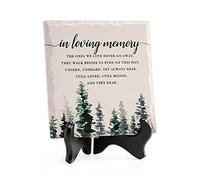 LukieJac Sympathy Gifts for Memorial Day In Memory of Loved One Placa con caballete de madera para duelo, condolencias, regalos de duelo y decoración funeraria con signo de recuerdo(3 opciones)