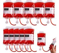 Lukinuo Bolsas de sangre para bebidas, bolsa de bebidas de Halloween, bolsas IV para decoración de fiesta de Halloween, bolsa de bebidas para sangre viva de máscaras, vampiro, graduación, accesorios