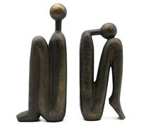 Lukitas Thinker - Estatuas y esculturas, sujetalibros Decorativos Antideslizantes, tapón de Libro para estantes, Resina