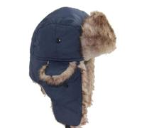 Lukitty Trapper cálido sombrero de soldado ruso invierno esquí gorra mujeres hombres resistente al viento, Azul marino, talla única