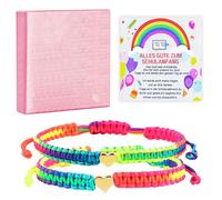 LUKIUP 2 pulseras escolares para niñas, regalo de escolarización, 2 pulseras escolares para el primer día escolar, relleno para el primer día escolar, regalo para el comienzo del colegio, Eine Grösse