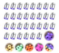 LUKIUP 50 PCS Luces LED PequeñAs, Luces LED Pilas, Mini Lampara LED, Lámpara de Juguete Pequeña para DecoracióN de Fiestas Manualidades, Accesorios para Casa de MuñEcas (Luz Morado azulado)