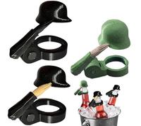 LUKIUP Casco de cerveza Soldier Salute, reutilizable, tapón de botella de cerveza, botellas de cerveza, casco para manualidades, barbacoas, bares, veteranos, amantes de los soldados activos (3