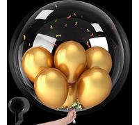 LUKIUP Globos Grandes, 6 Piezas Transparente Globos Gigantes, Globo Inflable Grande 36 Pulgadas, 90 Cm Globo Inflable Gigante Para Halloween, Cumpleaños, Bodas, San Valentín