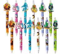 LUKIUP Juego de 12 bolígrafos con diseño de figuras italianas de color rojo cerebro, Tung Tung Tung Sahur Tralalero Tralala, divertidos regalos de coleccionista para enfermeras, escuela, oficina