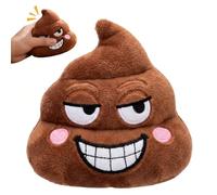 LUKIUP Juguete de broma con forma de caca, hace sonidos de pedos, divertido peluche de caca que habla, ayuda a aliviar el estrés rápidamente, emoticono para entretenimiento en fiestas (A)