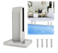 LukLoy 1 pieza de acero inoxidable 304 espiga cuadrada de vidrio para valla de piscina, hogar, jardín, escaleras, barandilla de balaustrada, balcón, abrazadera de piso de vidrio (1 paquete, NW 2.2