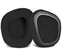Lukvcoe Almohadillas para auriculares Corsair Void/Void v2/Void Pro/Void Elite/Surround con cable e inalámbrico RGB USB para videojuegos, cojín de malla con espuma de alta densidad - Negro