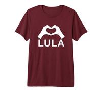 Lula Heart Love Hands Vote for Lula Camiseta Premium