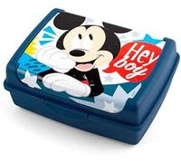 Lulabi Fiambrera infantil Disney Mickey Fiambrera de plástico, sin BPA, 17 x 13 x 6,5 cm, línea Icono