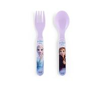 Lulabi Frozen Set Cuchara y Tenedor, Polipropileno, Lila