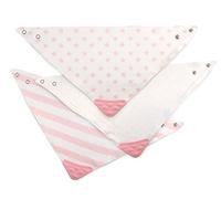 Lulabi Girl - Juego de 3 baberos bandana de algodón