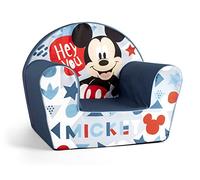 Lulabi Mickey Icon Poltroncina Bimbo, BLU, Decorata, in Cotone e Spugna, Misura 51x33xH43cm
