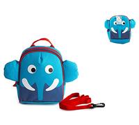 LULABI Mochila para bebés con correas ajustables, diseño de elefante, mochila infantil de animales, para niños, óptima para el jardín de infancia, escuela y viajes, dimensiones 21 x 11 x 26 cm, Azul