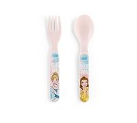 Lulabi Princess - Juego de cuchara y tenedor, polipropileno, rosa
