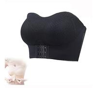 LULAND Sujetador sin Tirantes con Cierre Frontal, para Mujeres de Busto Grande Sujetador sin Tirantes de Encaje Sujetador Bandeau Antideslizante sin Tirantes (Medium,Black)