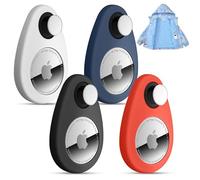 Lulaven Soporte Oculto para Airtag para niños, Paquete de 4 Fundas para rastreador GPS, Funda de Silicona antiextracción con Pines, Adecuada para niños, Ancianos, Mascotas, Mochila, Equipaje (Negro,