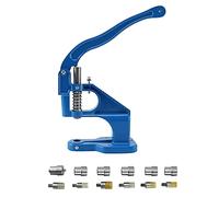 Lulaxy MáQuina Perforadora Manual para Troqueles de Ojales o Troqueles de Remaches de Doble Tapa Herramienta de Molde Botones PresióN Suministros para Manualidades, Azul & Plata