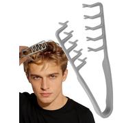 lulir Peine Texturizador Hombre 1 Pieza, Peine de Textura de Estilo, Texture Comb Dientes Anchos para Volumen de Raíces, Peine Moldeadora para Flequillo y Cabello Rizado,Peluquería Ligero - Gris