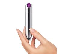 lulir Vibrador Bala para Mujer, Vibrador Clítoris Pequeño y Recargable con 10 Modos de Placer, Masajeador de Punto G de Silicona, Juguete Sexual Impermeable y Discreto - Morado Punta Fina