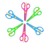 LuLiyLdJ 6 mini tijeras de seguridad para niños con hoja de plástico para manualidades y actividades en preescolar, jardín de infancia, principiantes, formación y escuela.