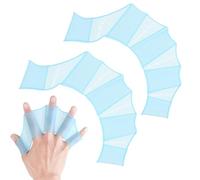 LuLiyLdJ Guantes de natación Suaves y prácticos, con Paleta de Mano y Dedos palmeados, Azul L, 1 par