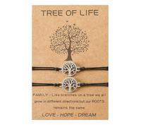 LuLiyLdJ Pulsera de mujer, cadena de acero, árbol de la vida, madre afortunada, abuela, entrelazada y colgante, regalo de la suerte