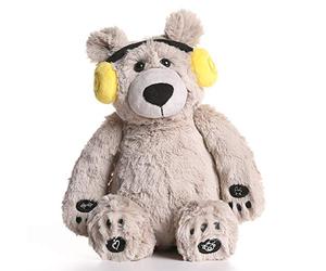 Lulla Bear Shusher de Alex & Kate Sonido de latido del corazón de mamá, ruido blanco y canciones de cuna, juguete portátil para dormir para bebé, sonidos calmantes para la cuna recién nacida para