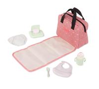 Lullababy - Bolsa de paales con colchoneta - bolsillos de almacenamiento y juguetes de suministro - Accesorios para muecas de beb - Juego de p