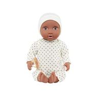 LullaBaby - Muñeca Bebé- Pijama de lunares marfil - Muñeca realista de 36m - Tono de piel cálido y ojos marrones - Cuerpo blando y traje desmontable - Juguete para niños a partir de 2 años