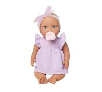 LullaBaby - Muñeca bebé - Vestido lila - Muñeca realista de 36m - Ojos azules y cuerpo suave y abrazable - Vestido lila y diadema con lazo - Jugar a simular - Juguete para niños a partir de 2 años