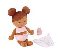 LullaBaby - Muñeca de baño lavable de 36 cm - Cuerpo de felpa suave para jugar con agua real - Cabello castaño claro y piel oliva - Niños de 2 años en adelante