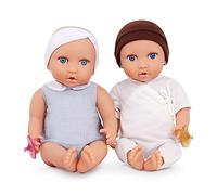 LullaBaby - Set de muñecos gemelos - Niño y Niña - Muñecas gemelas bebé realistas de 36m - Tonos de piel claros y ojos azules - Juguete para niños a partir de 2 años