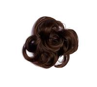 Lullabellz Coletero de alta calidad, moño desordenado, marrón chocolate, 6 pulgadas de largo