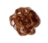 Lullabellz Coletero para cabello de alta calidad, moño desordenado, mezcla de caoba, 6 pulgadas de longitud