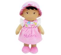 Lullaberry Malorie - Muñeco de peluche para bebés desde el nacimiento, con nombre personalizado, vestido rosa