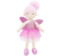 Lullaberry Muñeca de hada encantada Elida de 30 cm, regalo de muñeca suave de peluche para niña, traje rosa y alas