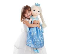 Lullaberry Muñeca de trapo suave de princesa Marina Crystalheart de 75 cm XL, muñeca de princesa con nombre personalizado con vestido azul, regalo de muñeca de peluche de tamaño real para niñas