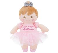 Lullaberry Muñeca suave de bailarina Freya de 23 cm, adorable mi primera muñeca de bebé para bebés, juguete sensorial para bebé, rosa